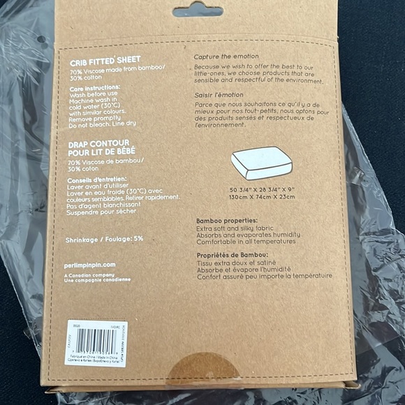 Bamboo Fitted crib sheet - Picture 2 of 3